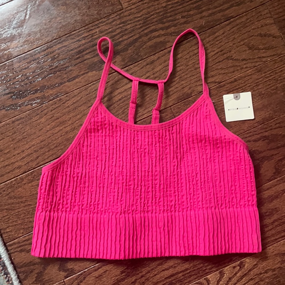 Hot pink Anthropologie bralette